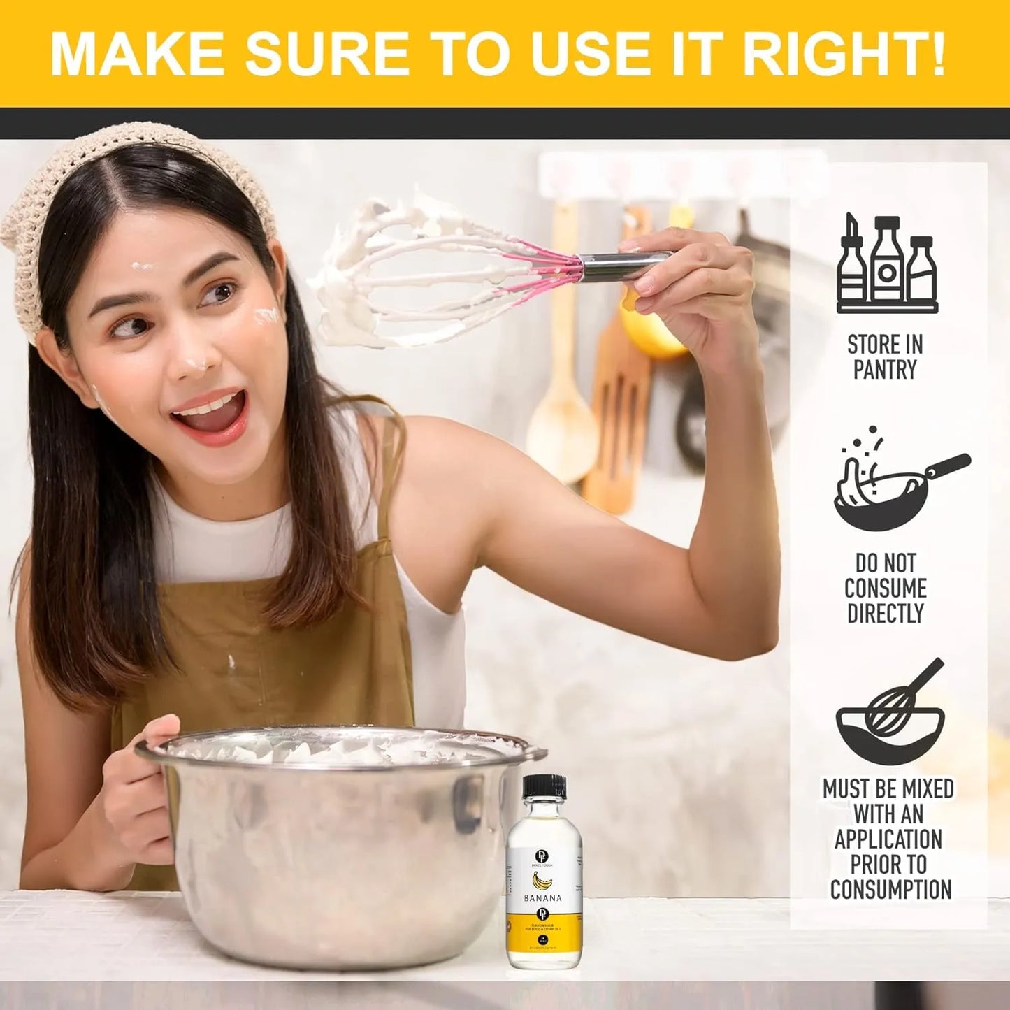 Extracto De Platano 2 Oz Saborizante Multiusos Soluble En Aceite Para Postres Y Hornear