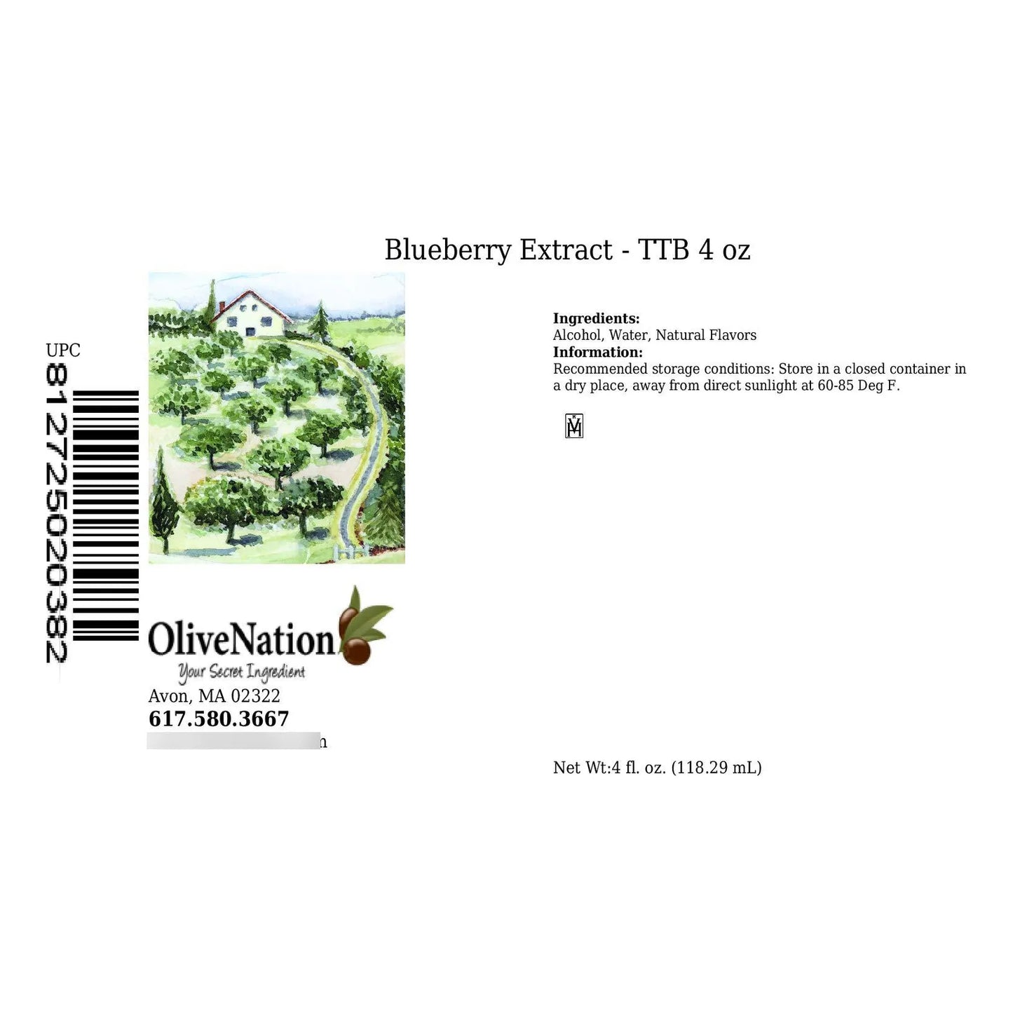Extracto Puro De Arándano 120ml Natural Sin Aditivos Importado