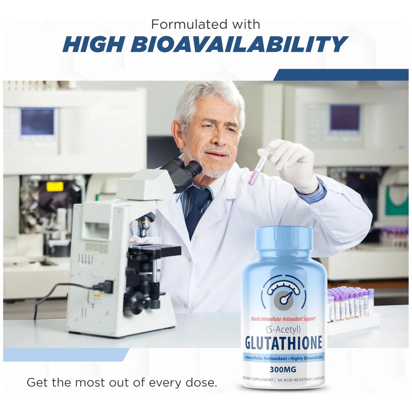 S Acetil L Glutation 300mg Capsulas Antioxidante Para Higado Y Piel 60 Caps