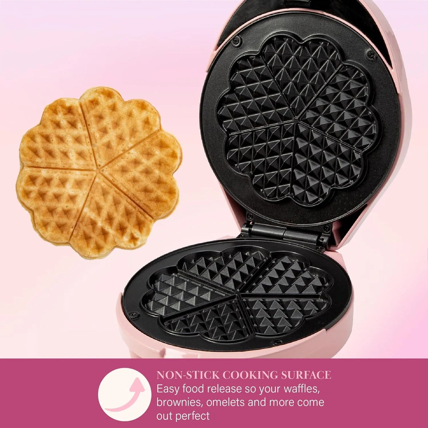 Máquina Para Hacer Gofres De Corazón, Produce 5 Mini Gofres