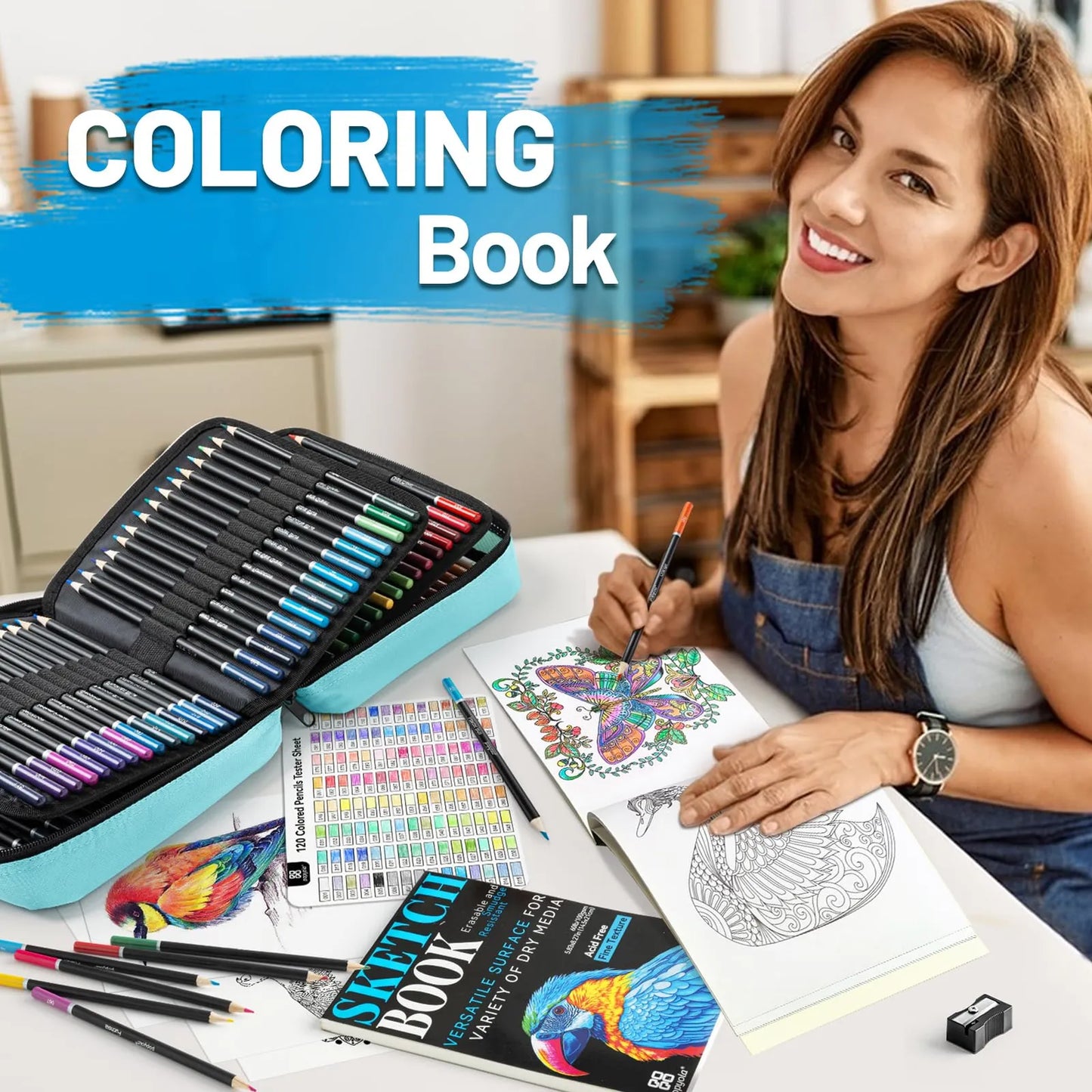 Juego De 136 Lápices De Colores Profesionales Kit Arte Completo