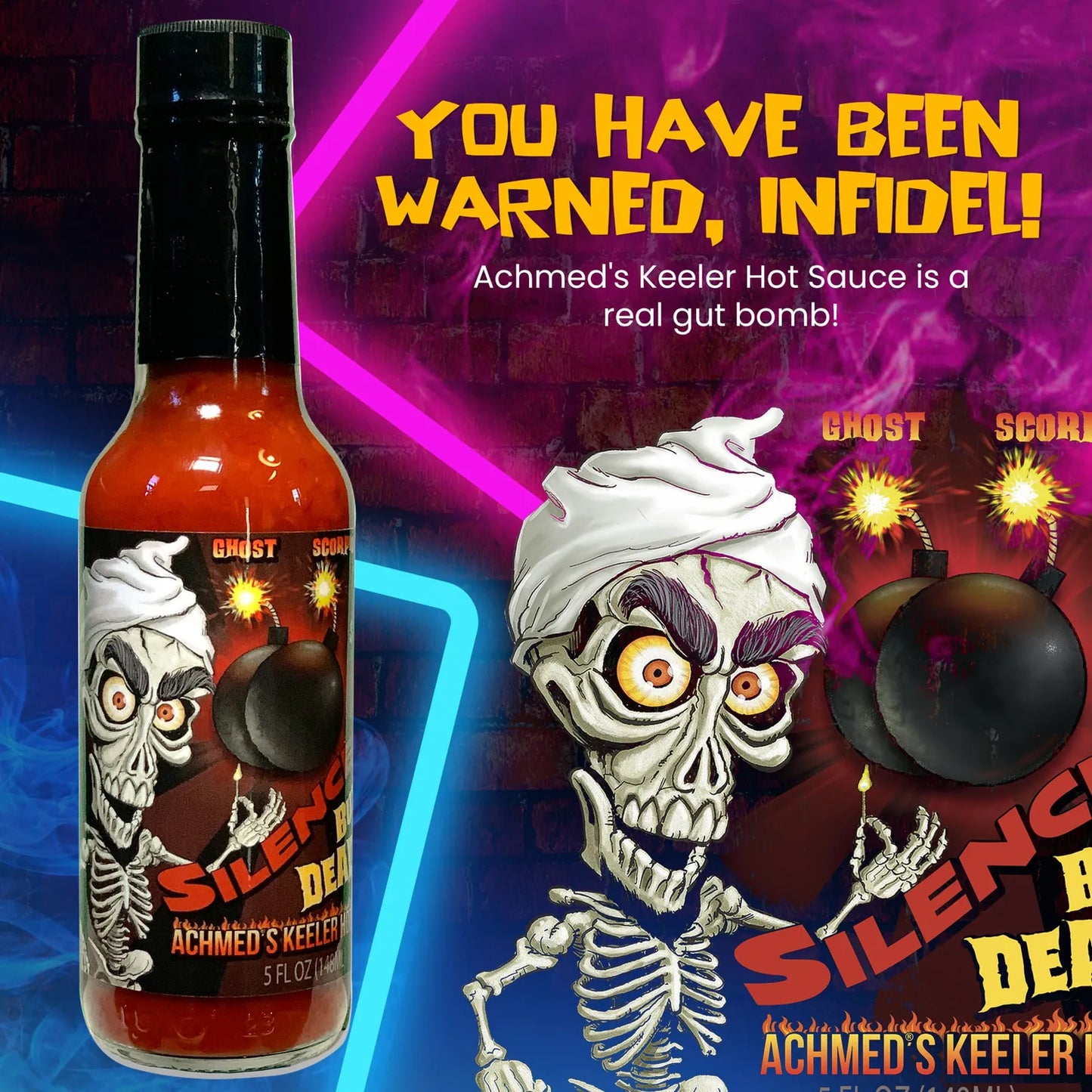 Salsa Picante Achmed Con Escorpion Carolina Reaper Y Ghost Peppers 5 Oz