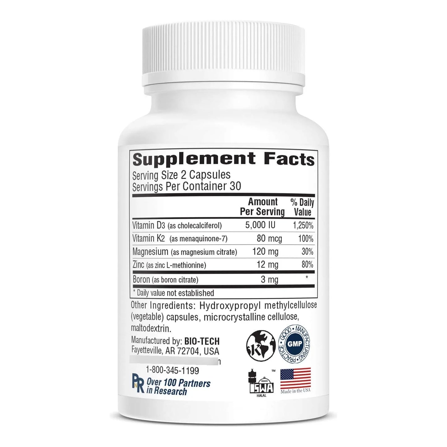 Vitamina D3 Plus 60 Cápsulas 1000 Ui Salud Ósea E Inmunológica