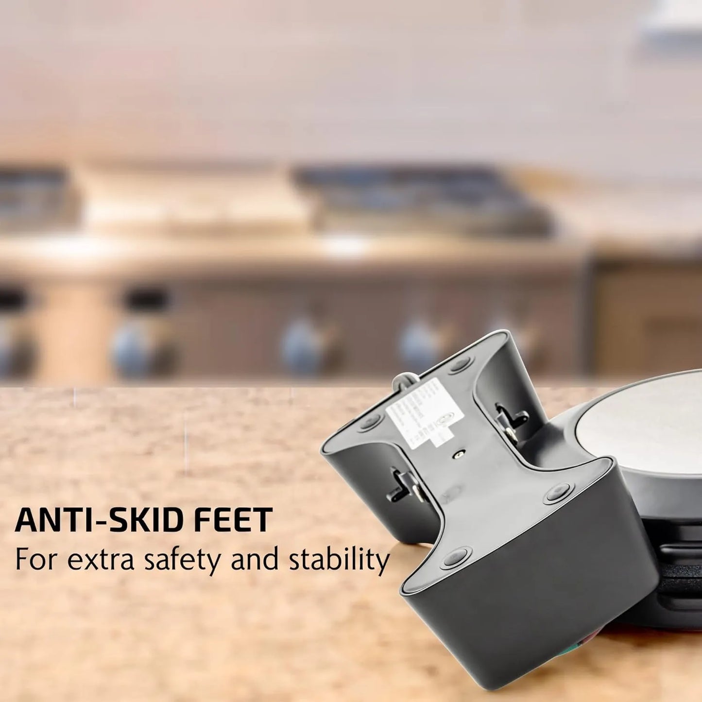 Gofrera Belga Ovente Con Platos Antiadherentes Rotación 180° Para Waffles Perfectos
