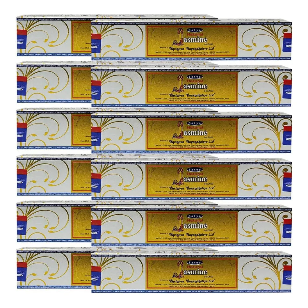 Palitos De Incienso Jazmín Natural Con Soporte Satya Aroma Relajante Y Purificante