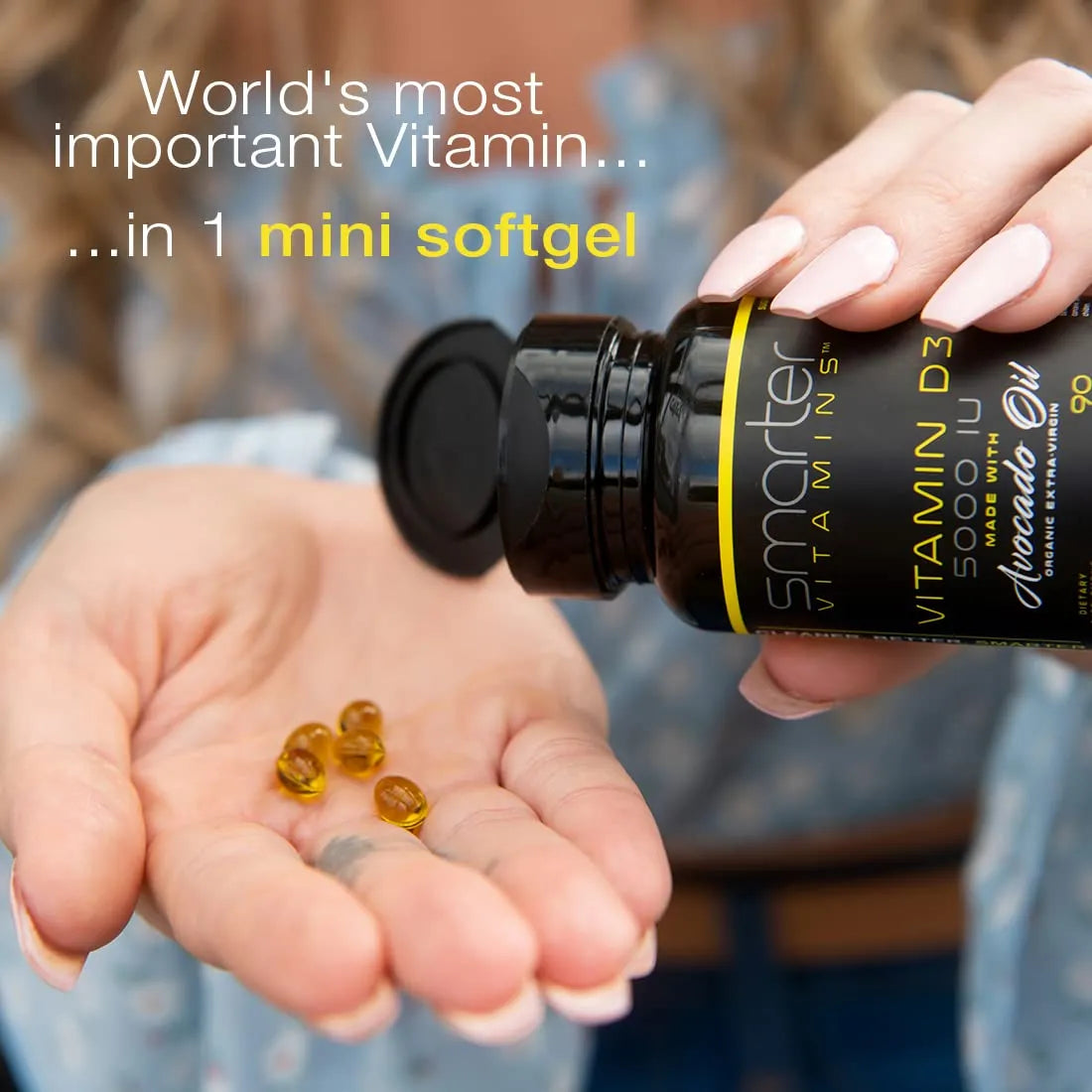 Vitamina D3 5000 Ui En Aceite De Aguacate 125 Mcg 90 Mini Cápsulas Blandas