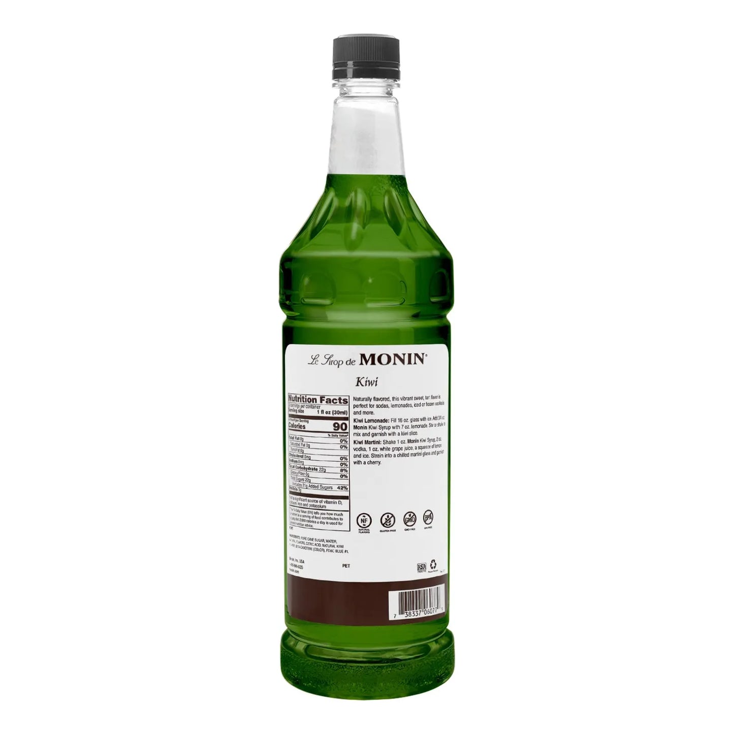 Sirope Sabor Kiwi Botella Plastica 1 Litro Importado Frescura Natural