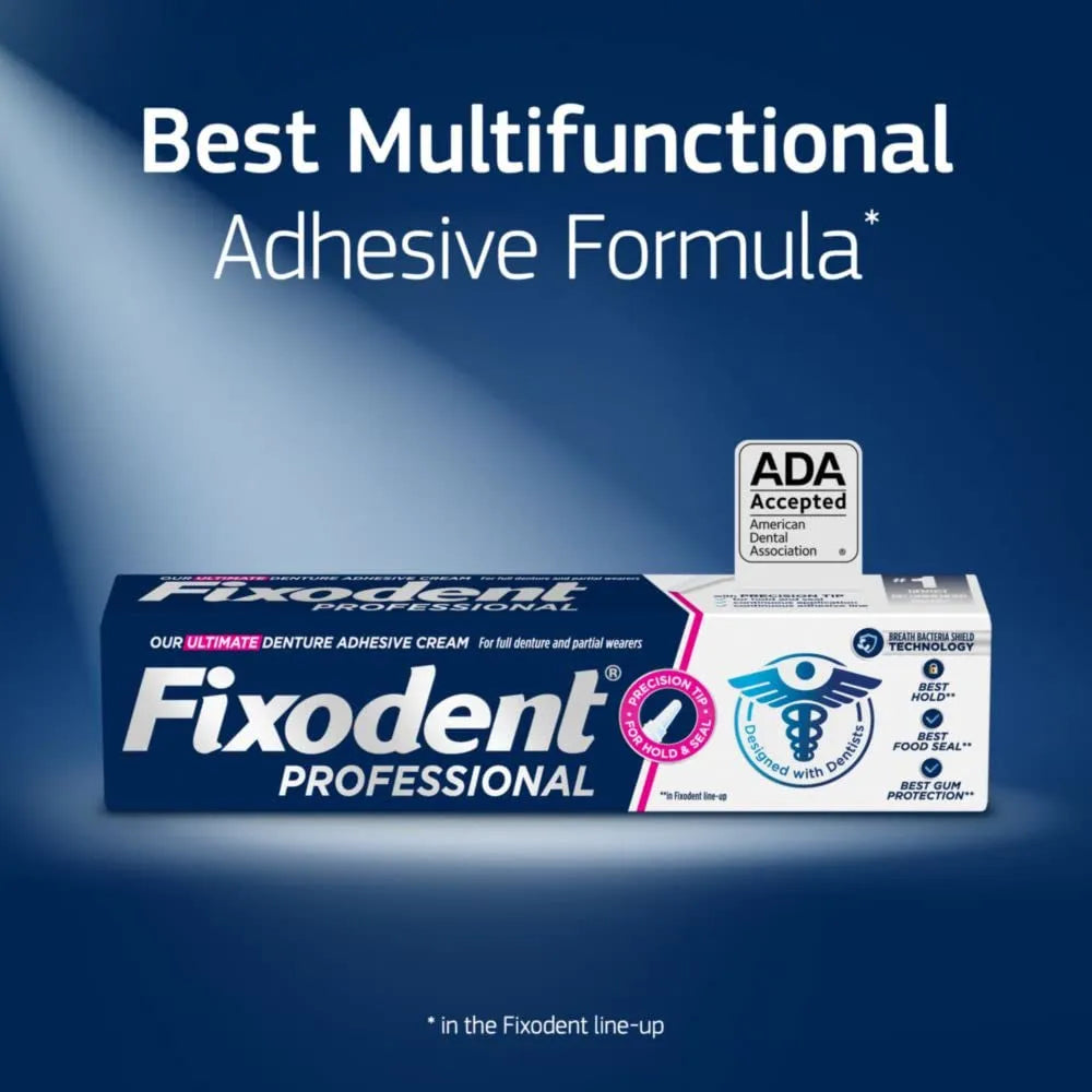 Fixodent Professional Ultimate Crema Adhesiva Para Dentaduras Postizas Fuerte Sujeción Todo El Día