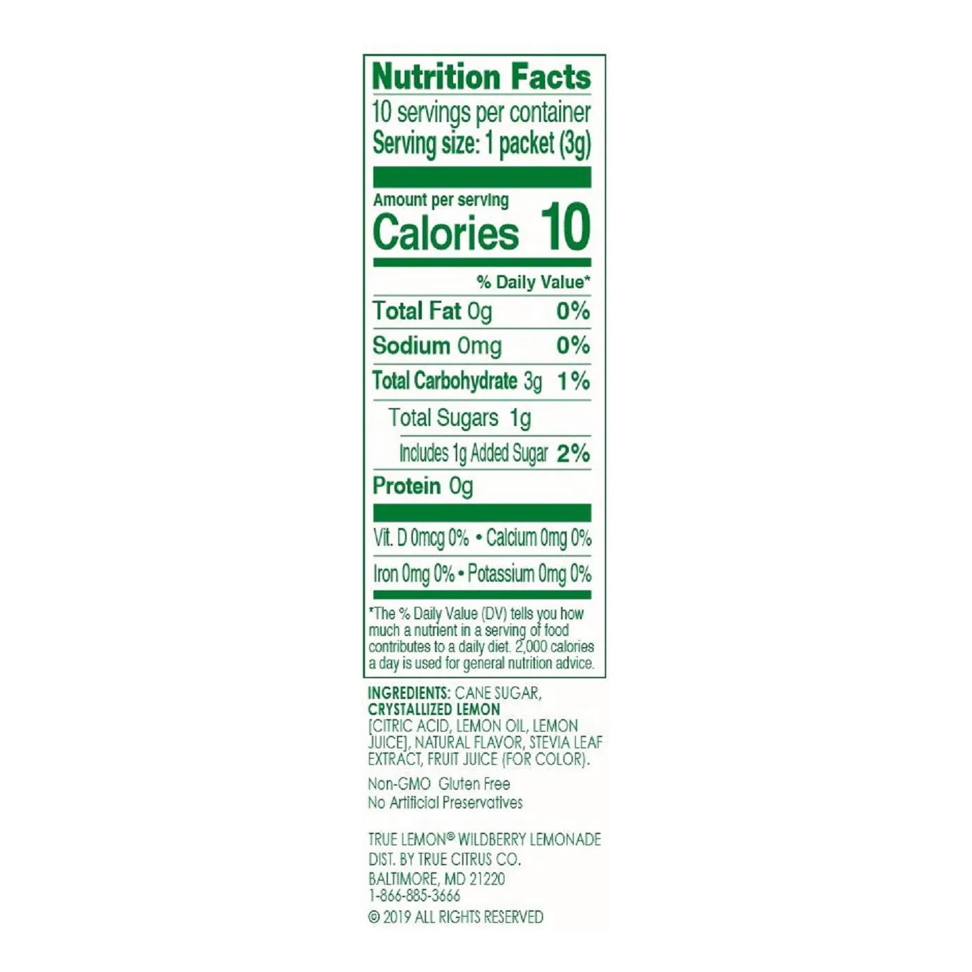 True Lemon Wildberry Lemonade Mezcla De Bebida Potenciadora De Agua Con Sabor Natural