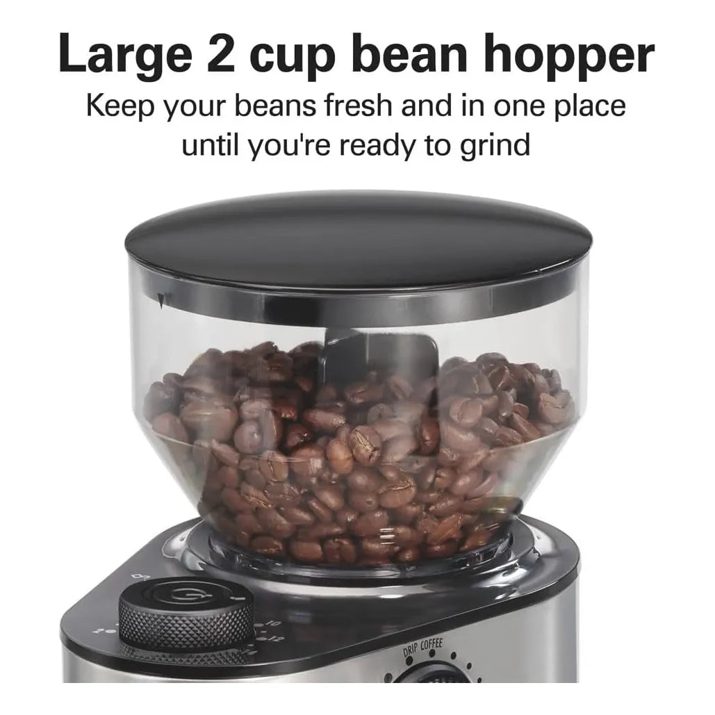 Molinillo De Café Eléctrico Hamilton Beach 16 Oz 18 Ajustes Para Café Espresso Y Prensado
