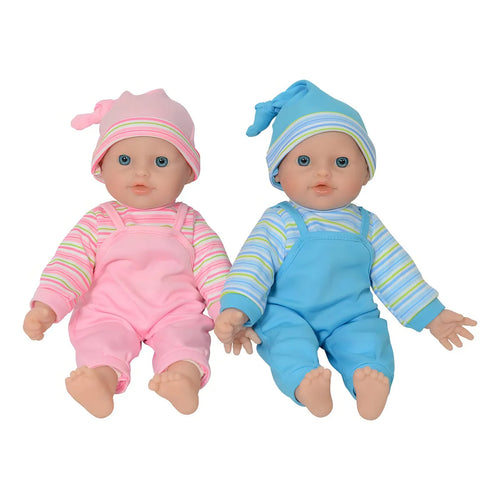Muñeca Bebé Gemelos 12 Pulgadas The New York Doll Collection Cuerpo Suave Y Realista