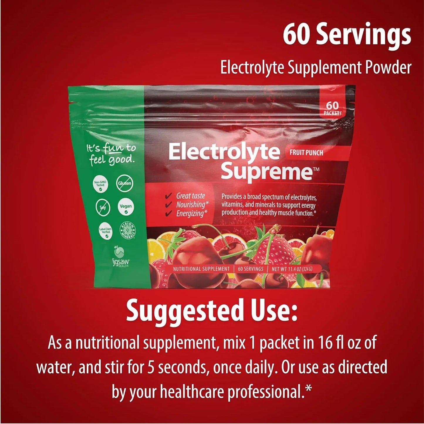 Electrolitos Completo Sabor Ponche Frutas 60 Porciones Oligo Hidratación Óptima Y Energía
