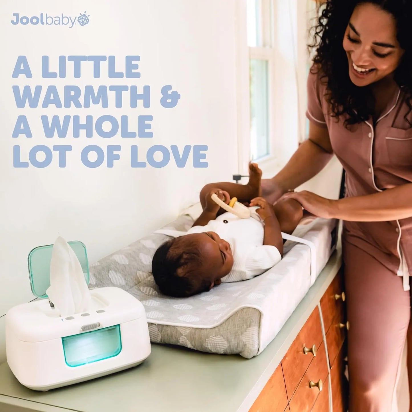 Calentador Y Dispensador De Toallitas Para Bebés Con Luz Led TinyBums Jool Baby
