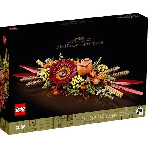 Kit Lego Icons 10314 Centro De Flores Secas 812 Piezas Decoracion Sostenible