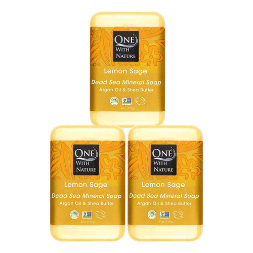 Jabon Mineral De Limon Y Salvia One With Nature Limpieza Profunda Y Nutricion