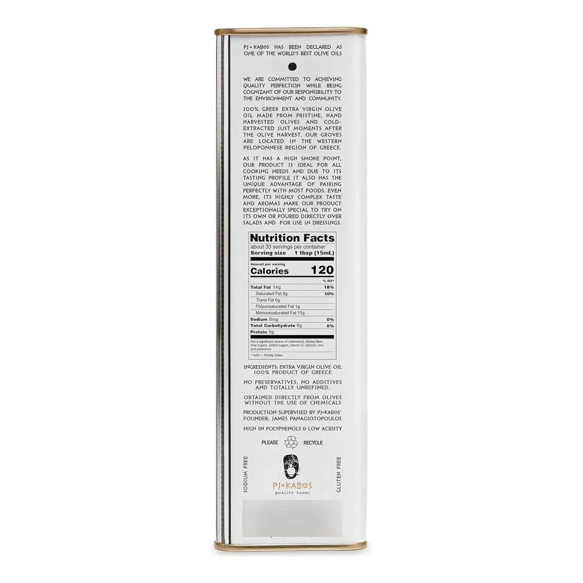 Aceite De Oliva Reserva Familiar Gold Award 2016 16.9 Fl Oz Extra Virgen Griego