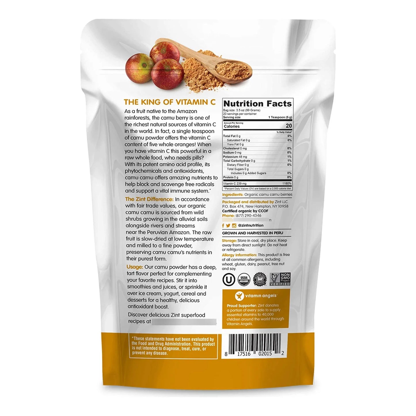 Polvo Orgánico De Camu Camu Superalimento Fuente De Antioxidantes Vitamina C