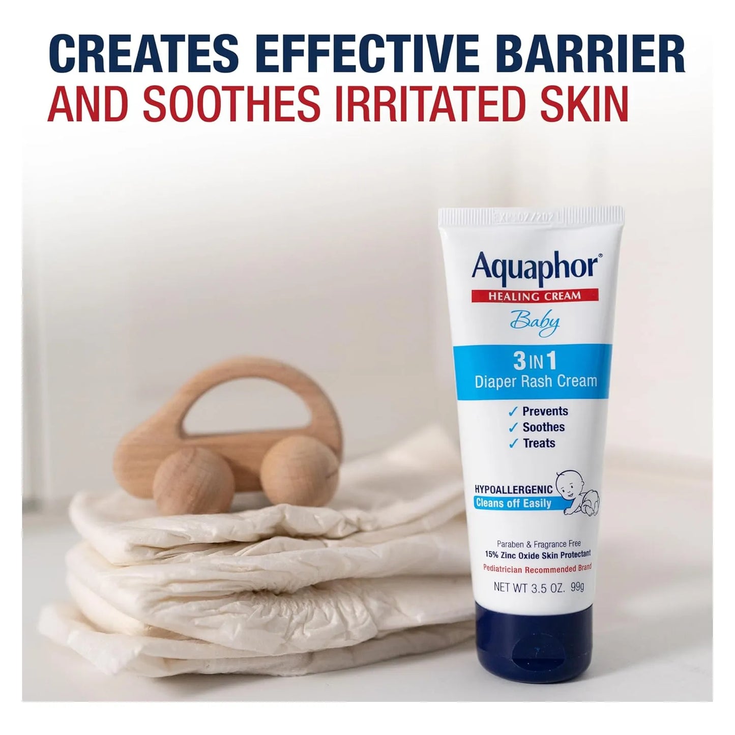 Aquaphor Baby 3 En 1 Diaper Rash Cream 99gr X 3 Und Protege Calma Y Trata