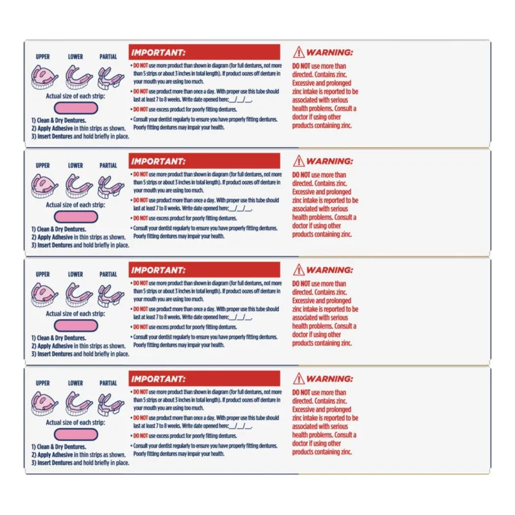 Fixodent Ultra Max Hold Secure Crema Adhesiva Para Dentaduras Postizas 4 Unidades 2.2 Onzas
