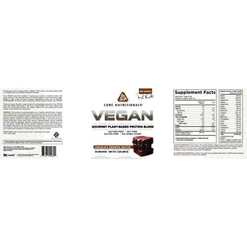Mezcla De Proteínas Plantadas 21G Sabor Chocolate Brownie Batter Vegano Sin Gluten