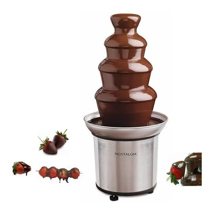Fuente De Chocolate Nostalgia 4 Niveles Acero Inoxidable Elegante Y Versátil