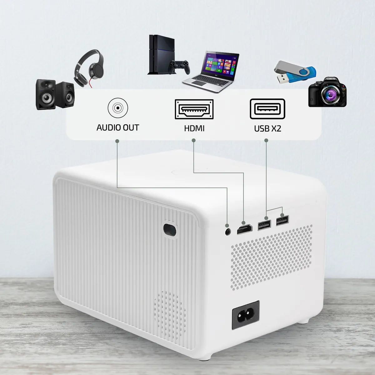 Proyector Chowa 4K HD Portátil Android Wifi 170 Lúmenes Cine En Casa