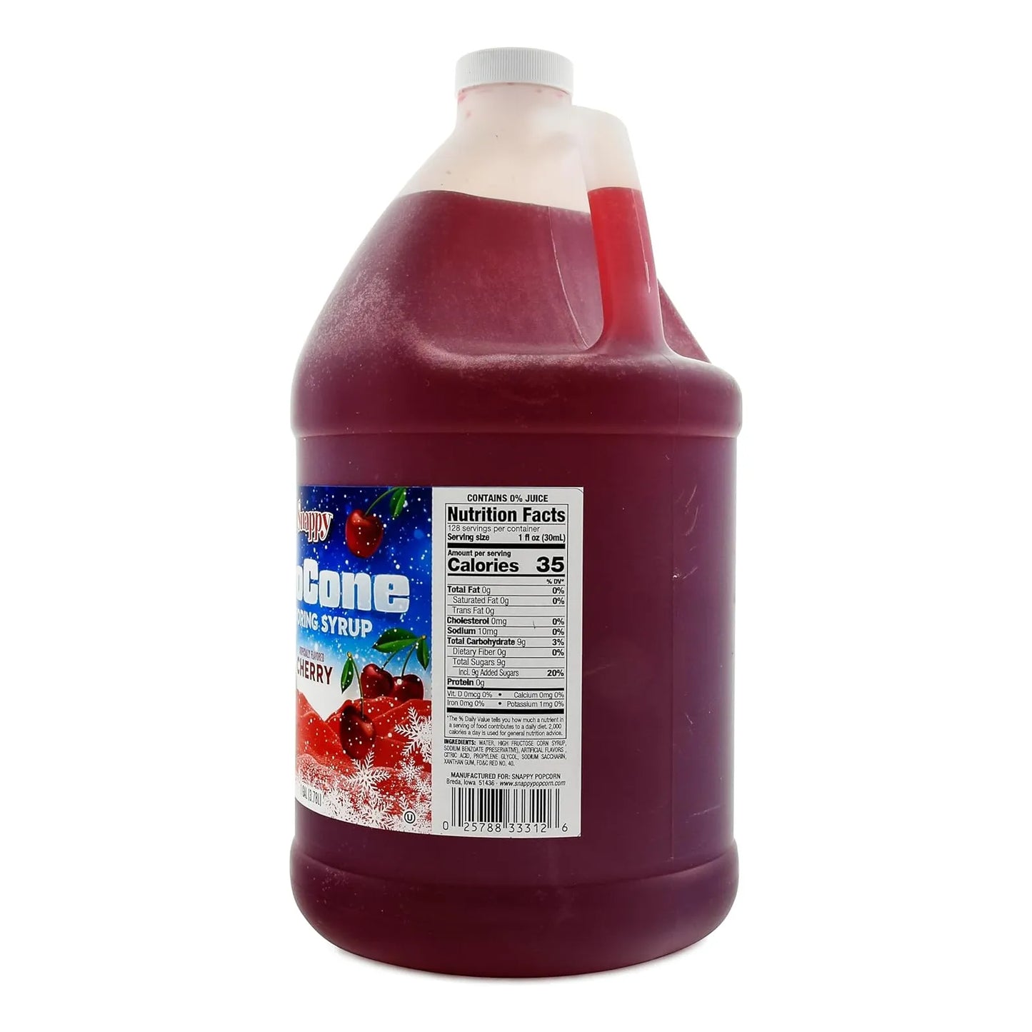 Jarabe Snappy Popcorn Granizado 3.78L Sabor Dulce Listo Para Usar