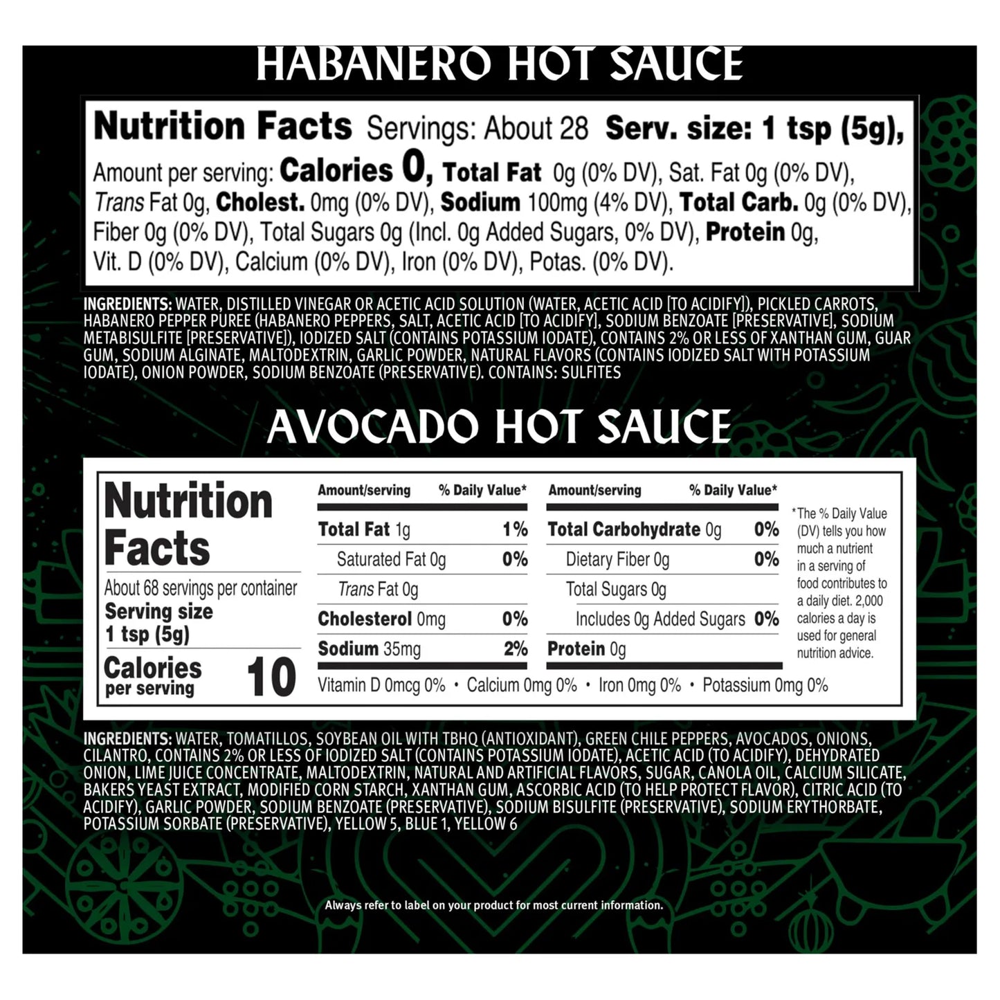 Salsa Picante De Aguacate Y Habanero Paquete De 2 Cremosa Y Natural