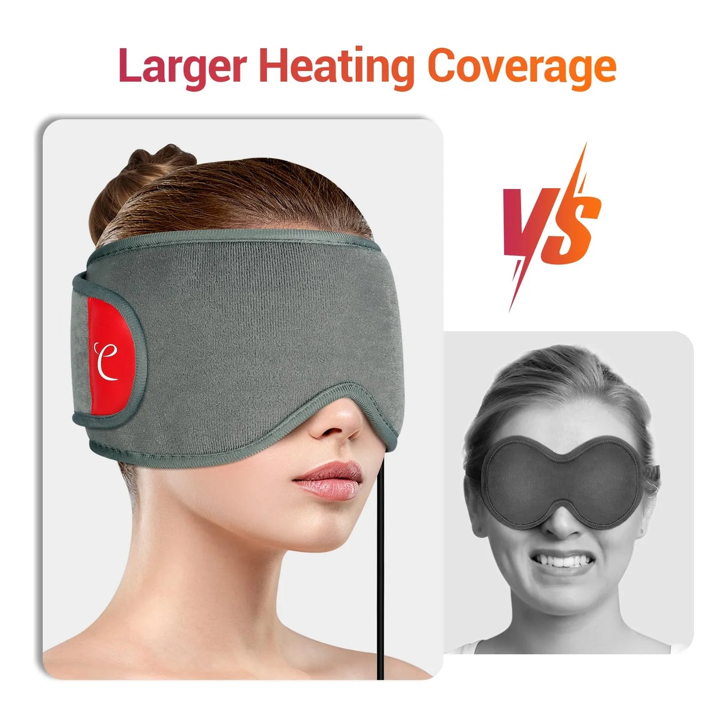 Máscara Térmica Ojos Secos USB Alivia Migraña Fatiga Ocular 3 Niveles Calor