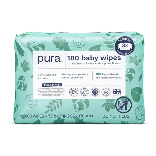 Toallitas Naturales Bebé 99 Agua Hipoalergénicas 3x60 Pack Ecológico