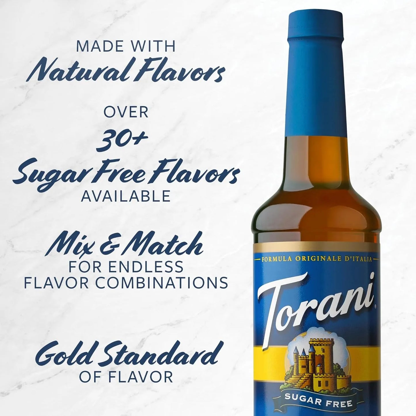 Torani Pack Surtido Jarabe Sin Azucar 4 Sabores Ideal Para Refrescos Y Cafes