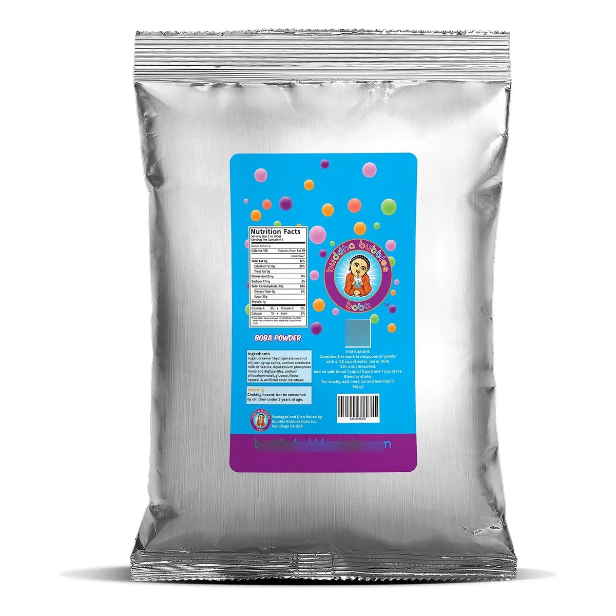 Polvo Taro Boba Para Bebidas Sabor Suave 200 Gr Importado