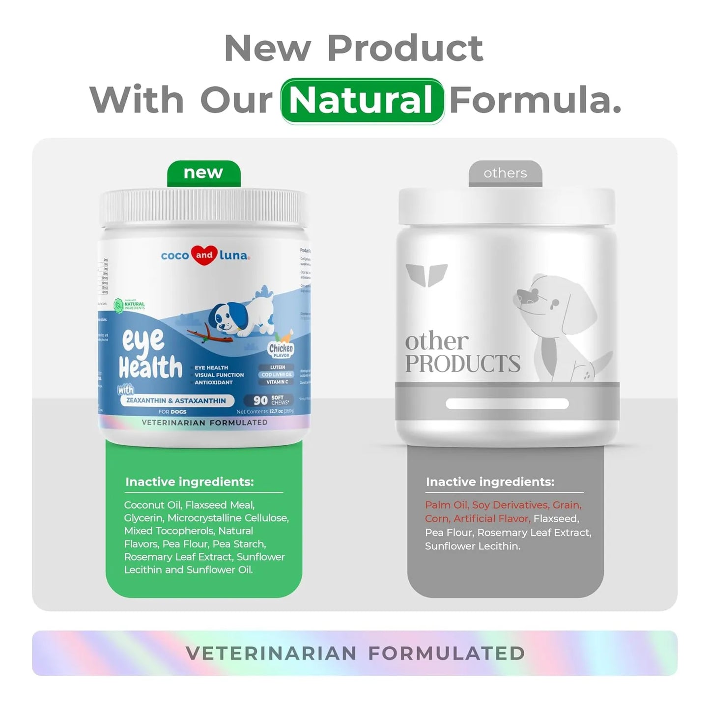 Suplemento Ocular Para Perros 90 Masticables Omega 3 Salud Visual