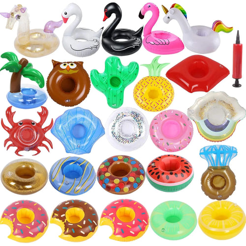 Portavasos Inflable 25 Unidades Con Bomba Para Fiestas En Piscina