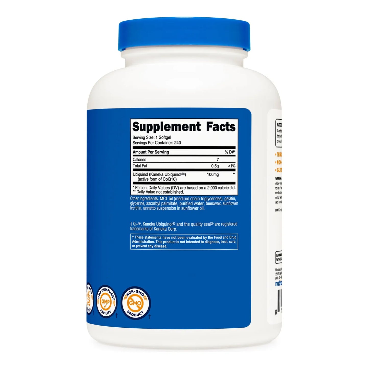 Cápsulas Blandas De Ubiquinol 100 Mg 240 Unidades Antioxidante Superior CoQ10
