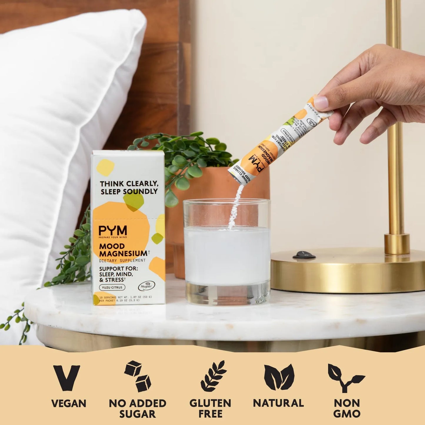 Polvo De Magnesio PYM Mood Glicinato L Treonato Malato 300g Apoyo Mental Y Sueño