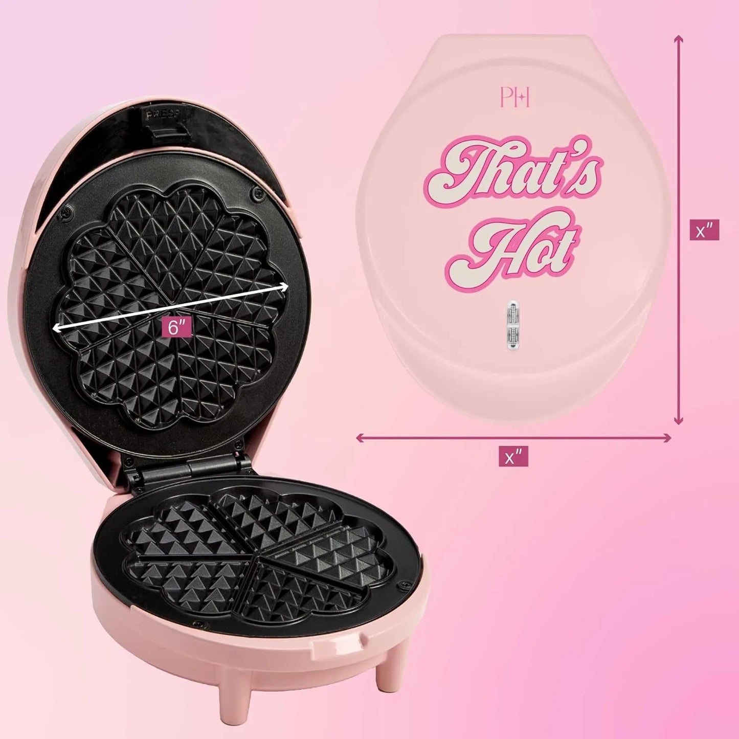 Máquina Para Hacer Gofres De Corazón, Produce 5 Mini Gofres