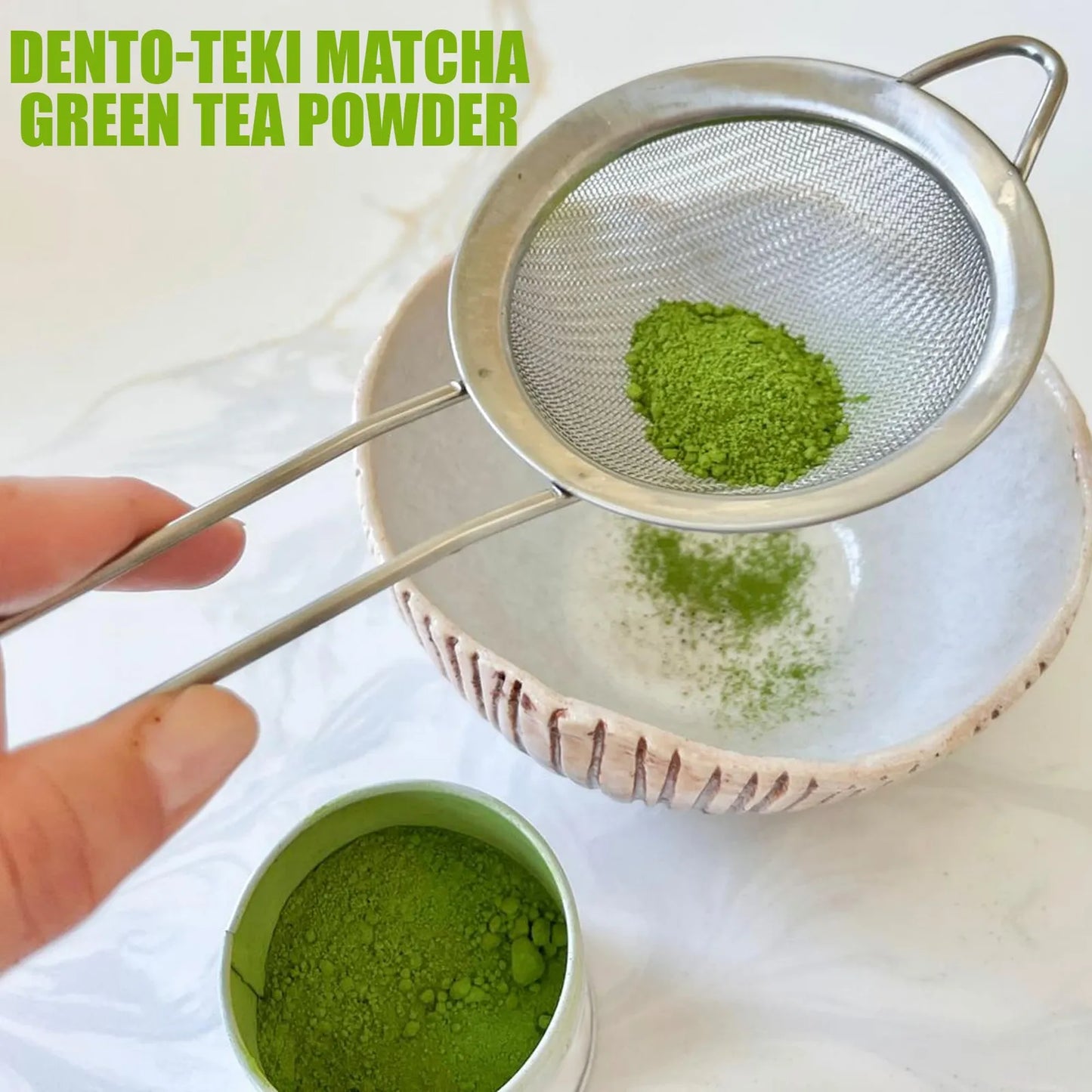 Polvo De Matcha Ceremonial Grado Premium Hojas De Té Verde Puro 1.75 Onzas Lata