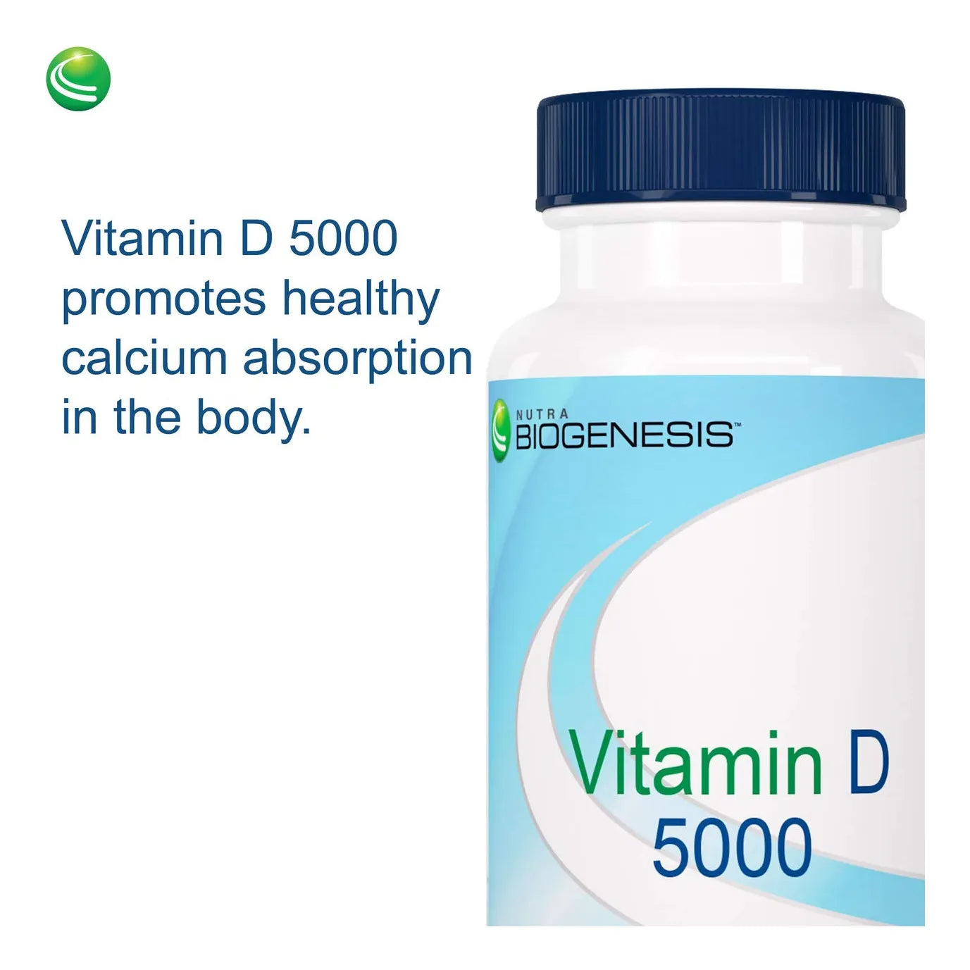 Vitamina D3 5000 UI Cápsulas Blandas Soporte Inmunológico Y Óseo Nutra BioGenesis