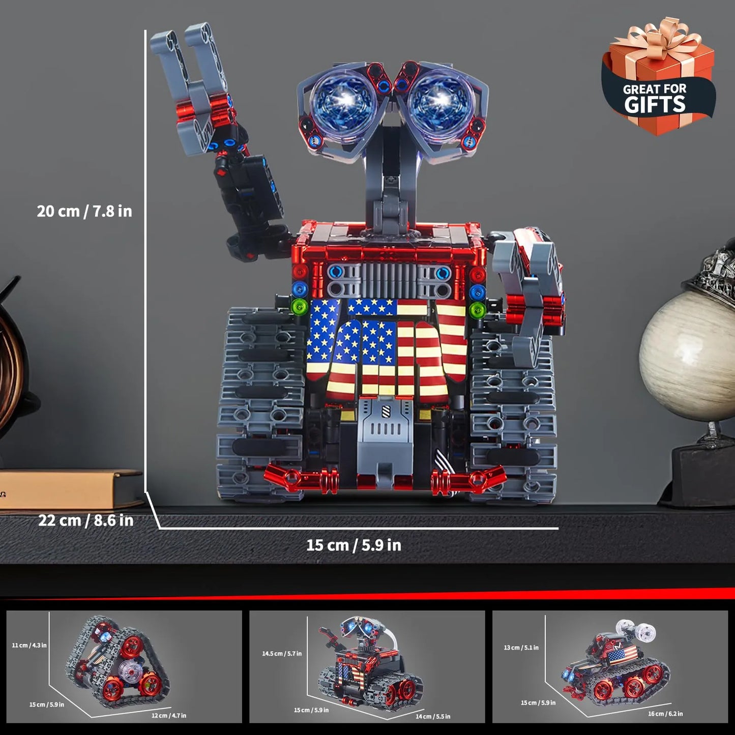 Kit Robot 4 En 1 Programable Con App Luces LED STEM 560 Piezas