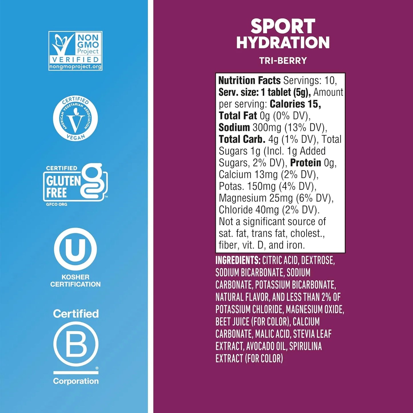 Nuun Sport Tabletas Electrolitos Hidratacion Tres Bayas 80 Porciones Importado