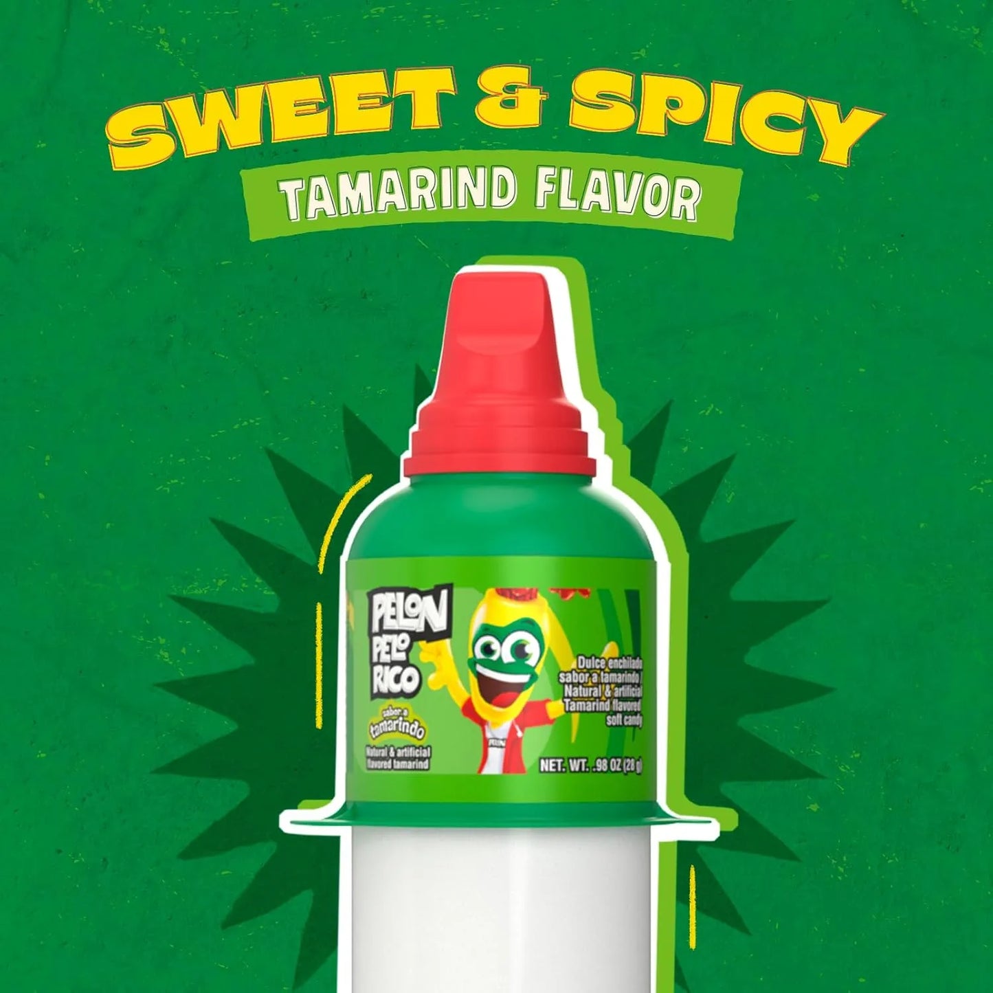 Caramelos Pelon Pelo Rico Sabor Tamarindo Original 36 Botellas Exprimibles