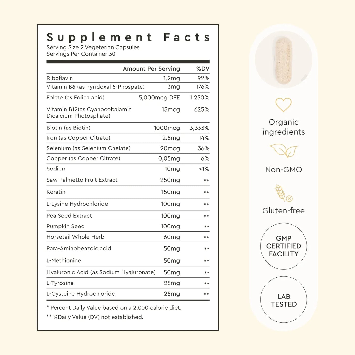 Alaya Hair Essentials Suplemento Capilar Con Biotina Queratina Y Acido Folico Para Cabello Fuerte Y Brillante