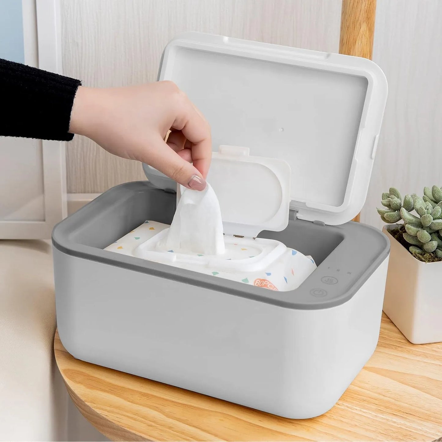 Calentador De Toallitas Para Bebés Con Control De Temperatura Gran Capacidad Y Silencio
