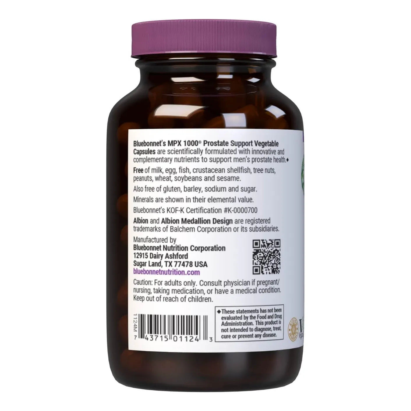 Suplemento Prostata MPX 1000 Saw Palmetto Natural Vegano 60 Capsulas
