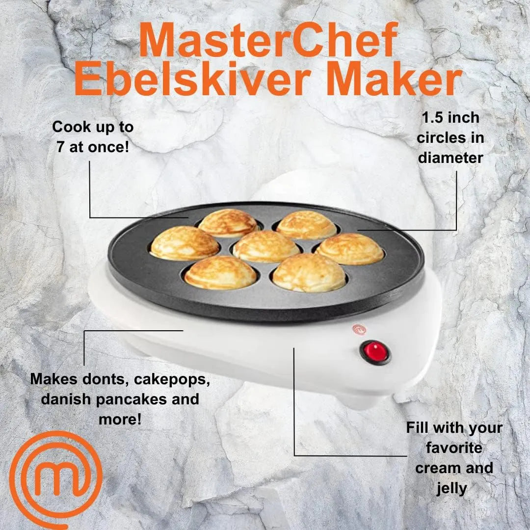 MasterChef Electric Ebelskiver Maker Takoyaki Aebleskivers Cocina Facil