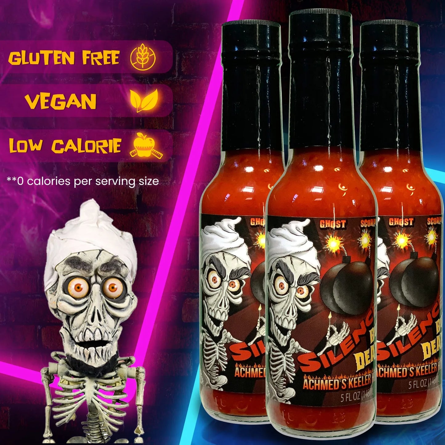 Salsa Picante Achmed Con Escorpion Carolina Reaper Y Ghost Peppers 5 Oz