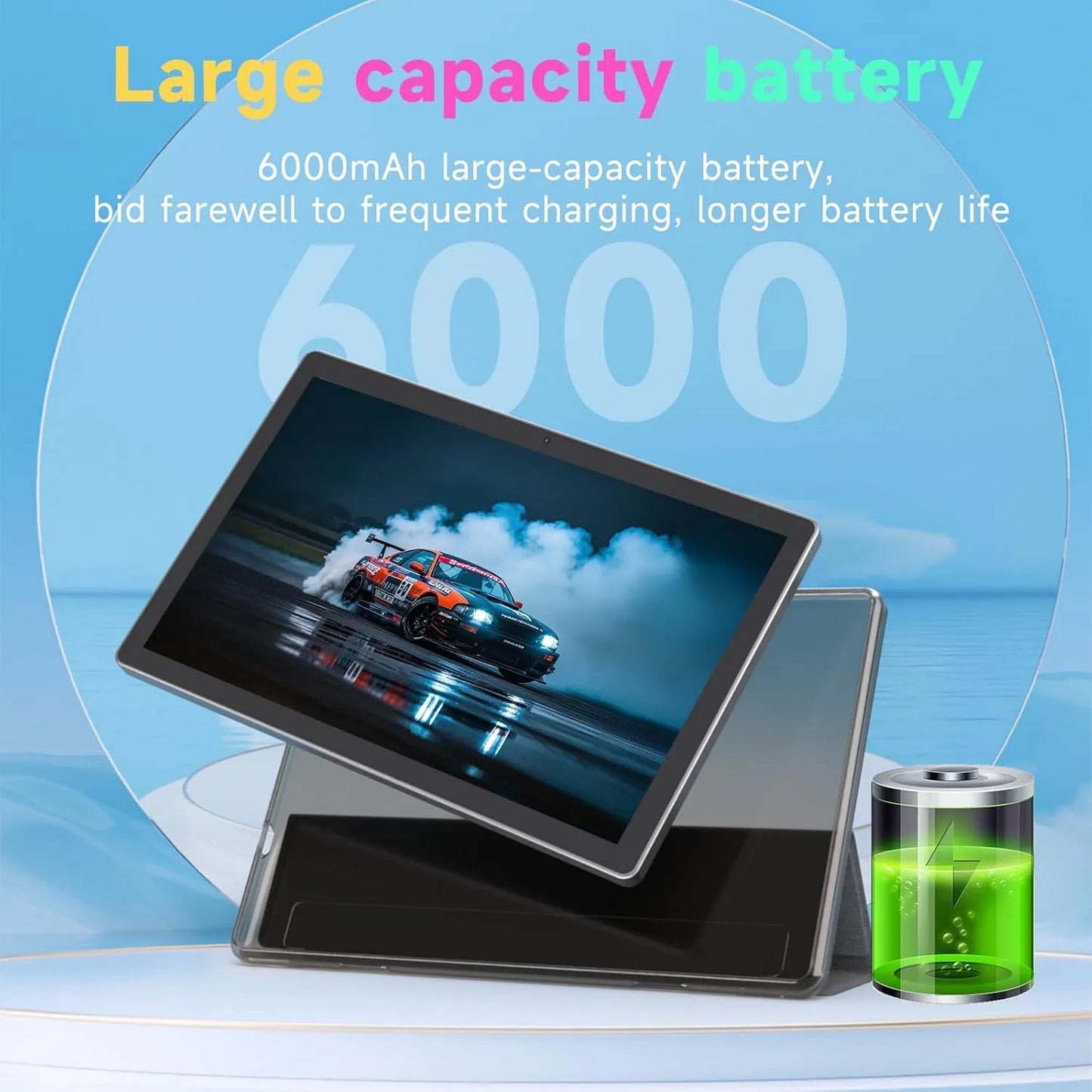 Tablet 10 PuLG 8GB RAM 128GB ROM Teclado Mouse Funda Android 15