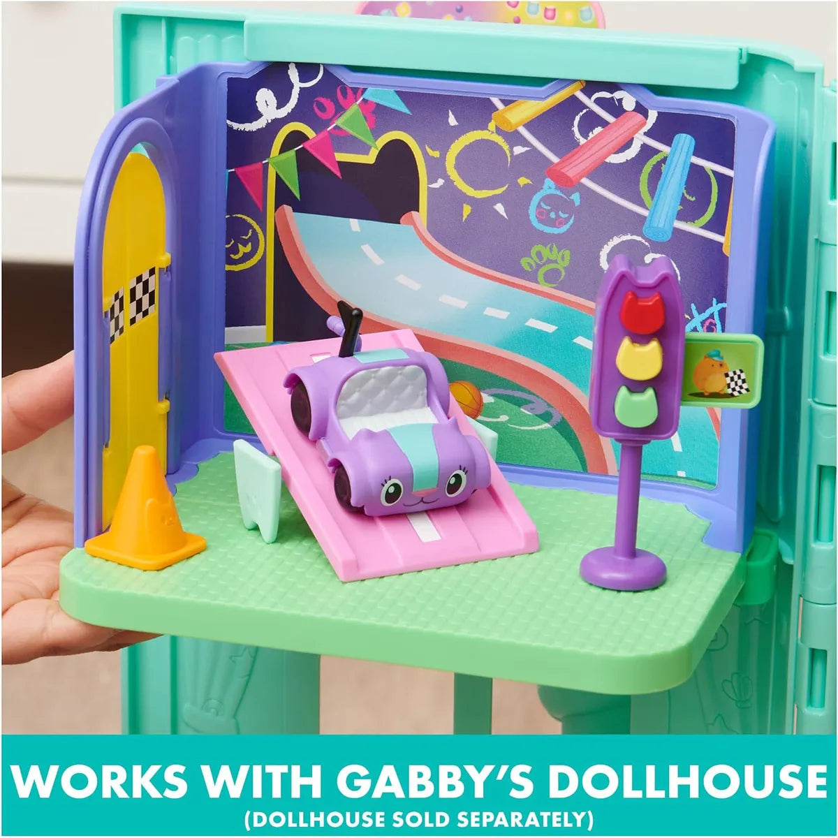 Gabby's Dollhouse Sala De Juegos Carlita Purr-ific Juguete Interactivo Spin Master