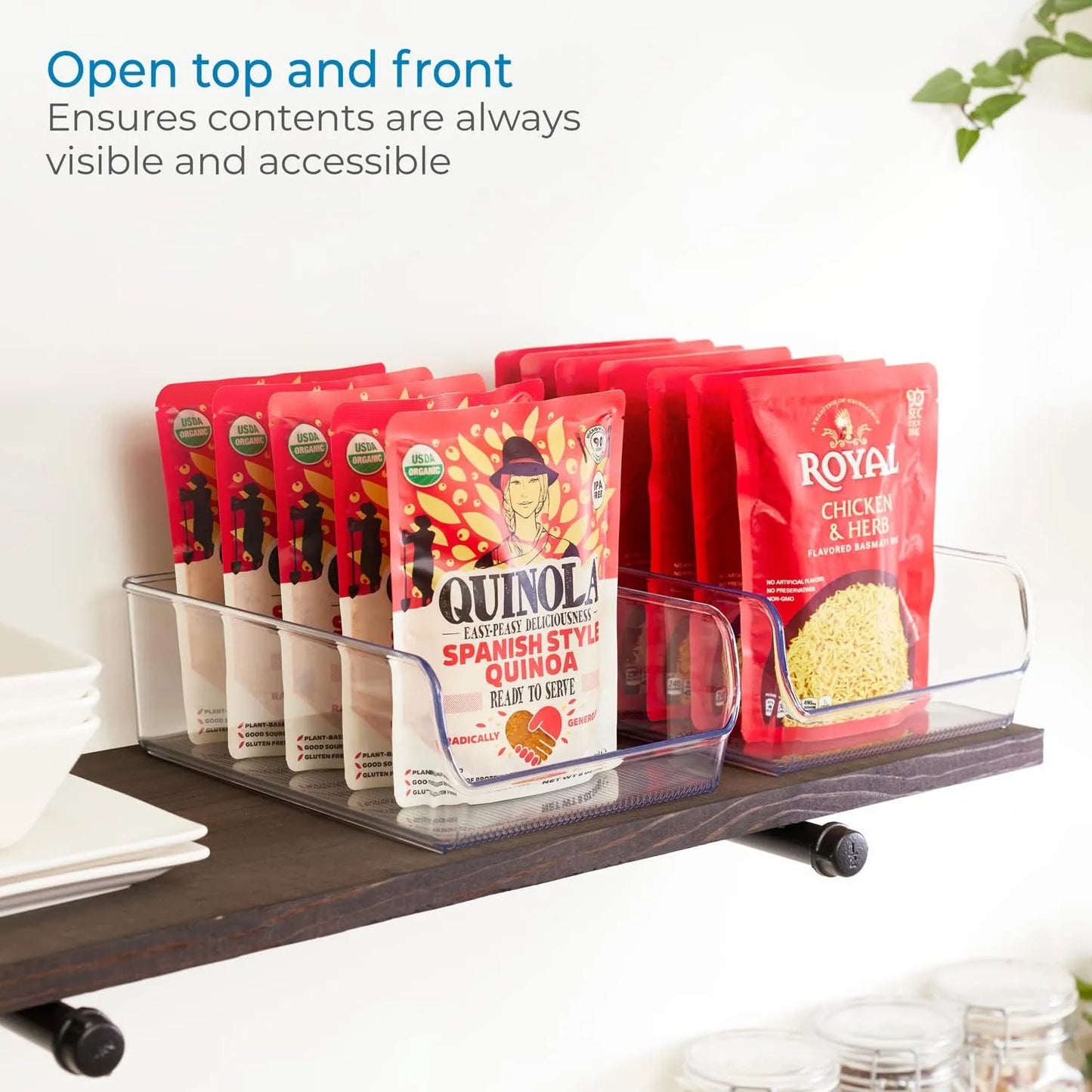Contenedor Organizador iDesign Linus Para Refrigerador Y Congelador 11 X 7 X 3.5 Pulgadas Transparente